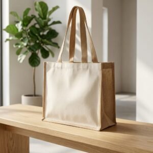 Bolso interior de yute personalizado