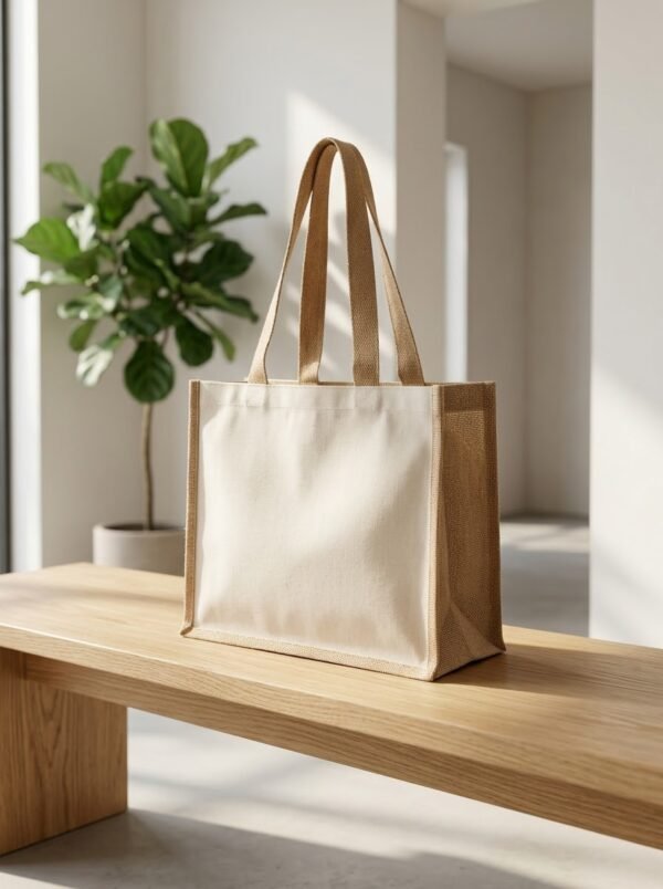 Bolso interior de yute personalizado