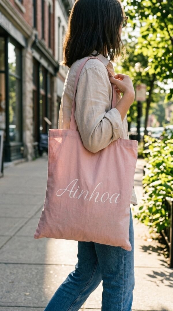 Person_carrying_pink_tote_bag_20261015153357 Bolso para libros o trabajo personalizado