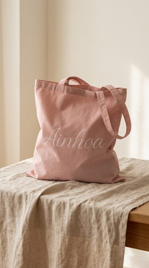 Pink_canvas_tote_bag_displayed_20261015152157 Bolso para libros o trabajo personalizado